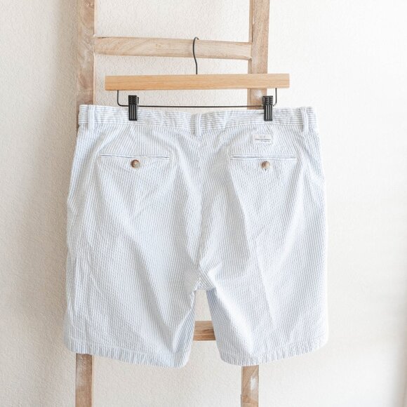 Vineyard Vines Men’s Seersucker Breaker Shorts | Size 36 | Blue & White Stripe - Picture 7 of 10